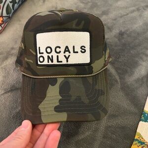 Camouflage Trucker Hat with Patch from Anthropologie